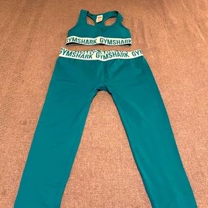 Gym Shark Teal Green Workout Set